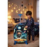 Wexta Çocuk Valiz WX-420 Astronot Baskılı Ultra Lüks 33 x 25 x 55 cm ABS Malzeme ile Dayanıklı - Mavi