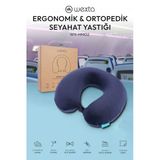 Wexta Seyahat Boyun Yastığı Comfort Ortopedik Seyahat Yastığı Visco Lacivert