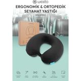 Wexta Seyahat Boyun Yastığı Comfort Ortopedik Seyahat Yastığı Visco Siyah siyah