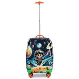 Wexta Valiz Çocuk Valiz Wx-420 Astronot Baskılı Çocuk Valiz Mavi - Siyah