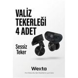Wexta Valiz Tekerleği, Çift Teker, 4 Adet, Sessiz ve Konforlu