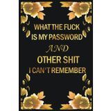 what the is My Password and other Shit I can't Remember: internet address and password log book with Tabs /Organizer book for All Your Passwords and Shit