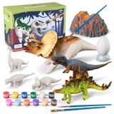 whatstem 3 boyutlu dinozor boyama seti, 3 – 15 yaş arası çocuklar için, sanat ve el işi setleri, dinozor setli çizim oyuncağı, erkek ve kız çocukları için yaratıcı hediye