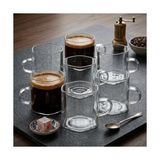 Wheat Grains Global Store 6'lı Borosilikat Cam Kupa Seti - Isıya Dayanıklı, Ince ve Hafif Çay, Türk Kahvesi ve Espresso Bardağı Takımı (150 Ml) - Option-1 - 0 - Siyah