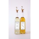 Wheat Grains Global Store Altın Kuğu Akıtmaz Tıpalı Dibi Çukur Şeffaf Cam Şişe 2'li 750 ml Yağdanlık Yağlık - 0 - Siyah - Option-1
