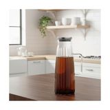 Wheat Grains Global Store Metal Kapaklı Borosilikat Cam Yağdanlık ve Sürahi | 1000ML (11X26CM) Çok Amaçlı Içecek ve Sıvı Gıda Saklama - 0 - Siyah - Option-1