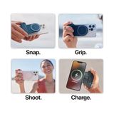 Wheat Grains Global Store Snapgrip Creator Kit - Snapgrip, Snaplight, Snappod ve Taşıma Çantası Içerir - Manyetik Montaj Her Telefona Takılır - Kablosuz Deklanşör Düğmeli Mobil Batarya Tutucusu - Gece Yarısı - Ahşap