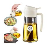 Wheat Grains Global Store Yarramate Pişirme Için Yağ Püskürtücü, Mutfak Için 2'si 1 Arada Zeytinyağı Dispenseri Şişesi, 16OZ/470ML Premium Cam Yeşil Kabı, Hava Fritözü, Salata, Kızartma, Barbekü Için Gıda Sınıfı Mister
