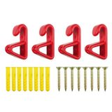 WHEEL CONNECT Jant asmak için tekerlek teşhir kancaları, yumuşak plastik kaplamalı masif çelikten üretilmiştir, aksesuarlar dahildir, standart boyut. 4'lü paket.