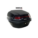 WHEELIE XT08-B 32 Litre Motosiklet Arka Çanta Siyah Parlak Su Geçirmez ABS Top Case Çift Kilitleme Üniversal