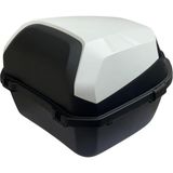 Wheelıe XT08-W 32 Litre Motosiklet Arka Çanta Beyaz Parlak Su Geçirmez Abs Top Çift Kilitleme Üniversal - 0 - 3 Yaş - 0 - Siyah