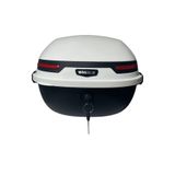 WHEELIE XT21-W 28 Litre Motosiklet Arka Çanta Beyaz Parlak Su Geçirmez ABS Top Case Çift Kilitleme Üniversal