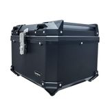 WHEELIE XT577-B 55 Litre Motosiklet Arka Çanta Siyah Su Geçirmez ABS Top Case Bagaj Üniversal
