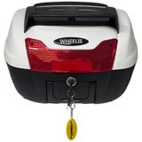 WHEELIE XT60-W 40 Litre Motosiklet Arka Çanta Beyaz Su Geçirmez ABS Top Case Bagaj Üniversal