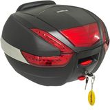 WHEELIE XT62-B 38 Litre Motosiklet Arka Çanta Tak Çıkart Özellikli Siyah Su Geçirmez ABS Top Case Üniversal