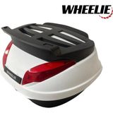 WHEELIE XT63-W 42 Litre Motosiklet Arka Çanta Beyaz Su Geçirmez ABS Top Case Bagaj Üniversal