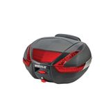 WHEELIE XT68-B 48 Litre Motosiklet Arka Çanta Siyah Su Geçirmez Tak Çıkart Özellikli ABS Top Case Üniversal