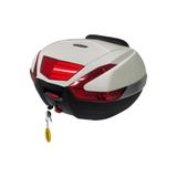 WHEELIE XT68-W 48 Litre Motosiklet Arka Çanta Beyaz Su Geçirmez Tak Çıkart Özellikli ABS Top Case Üniversal