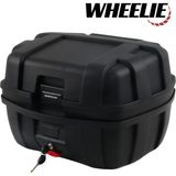 WHEELIE XT760-B 50 Litre Motosiklet Arka Çanta Siyah Su Geçirmez Tak Çıkart Özellikli ABS Top Case Üniversal