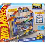 Wheels Akrobasi Garajı Oyun Seti Hot Wheels Maceraya Başlangıç Garajı, 4 Katlı, 3-8 Yaş Aras�