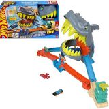 Wheels Köpek Balığını Yendiğiniz Veya Ona Yem Olduğunuz Hot Wheels City Oyuncak Araba ve Pist