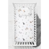 Wheeppo %100 Pamuk Ranforce Lastikli Çarşaf Seti - Dinozor Park Yatak 70x120 35x45
