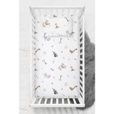 Wheeppo %100 Pamuk Ranforce Lastikli Çarşaf Seti - Dinozor Park Yatak 70x130 ve 80x130 35x45