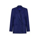 Whenever Company Lacivert Midnight Chic Scuba Süet Oversize Vatkalı İçi Astarlı Krep Premium Ceket