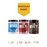 WHEYDAY Whey Proteinli Fındık Kreması Seti 3'lü Hindistan Cevizi Çilek Çikolata 300 g Şeker İlavesiz