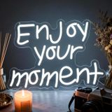 Whfobfe Anınızın tadını çıkarın Neon burcu Led Neon ışıkları işaretleri duvar dekor için USB Powered Led oda dekorasyon ev oyun odası Bar parti dekor