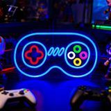 Whfobfe Neon Burcu Led Neon Işıklar Duvar Dekoru için İşaretler USB Powered Led Oda Dekorasyon için (Gamer Gamepad)