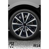 Whigor Alfa Romeo 145 14 Inç Jant Kapağı (4 Adet) Siyah Gri C105