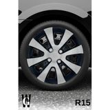 Whigor Alfa Romeo Tonale 15 Inç Jant Kapağı (4 Adet) Siyah Gri C101