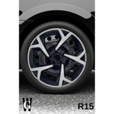 Whigor Audi A4 15 Inç Jant Kapağı (4 Adet) Siyah Gri C104