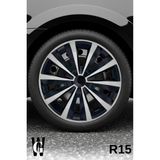 Whigor Audi A4 15 Inç Jant Kapağı (4 Adet) Siyah Gri C106