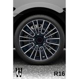 Whigor Audi A4 16 Inç Jant Kapağı (4 Adet) Siyah Gri C117