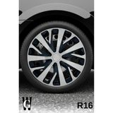 Whigor C112 BMW 4 Adet Siyah-Gri 16 inç Jant Kapağı