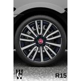 Whigor Fiat Egea Urban 15 Inç Jant Kapağı (4 Adet) Siyah Gri C118