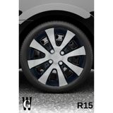 Whigor Ford Focus 15 Inç Jant Kapağı (4 Adet) Siyah Gri C101