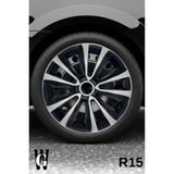 Whigor Peugeot 206+ 15 Inç Jant Kapağı (4 Adet) Siyah Gri C121