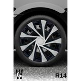 Whigor Renault Clio 14 Inç Jant Kapağı (4 Adet) Siyah Gri C122