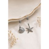 WhimsyWhite Deniz Yıldızı ve Midye Gözlük Charmı - Deniz Temalı Gözlük Takısı Aksesuarı 2 Adet (Orta Sap Uyumlu)