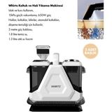 Whirtz Halı Yıkama Makinesi 650 W Güçlü Vakum ile Beyaz Renk Yatay Süpürge Yapısı