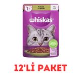 Whiskas 12x85 gr Kuzulu Poşet Yaş Kedi Maması