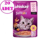 Whiskas 20x85 gr Tasty Mix Somonlu ve Havuçlu Kedi Maması