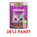 Whiskas 28x85 gr Kuzulu Poşet Yaş Kedi Maması