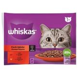 Whiskas 4x85 gr Klasik Öğünler Sos İçinde Sığırlı ve Tavuklu Yetişkin Kedi Maması