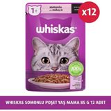 Whiskas 85 gr 12 Adet Somon Poşet Yaş Kedi Maması