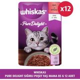 Whiskas 85 gr 12X Pure Delight Sığırlı Poşet Yaş Kedi Maması