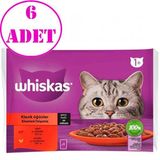 Whiskas 85 gr Pouch Sos İçinde Sığır Etli ve Tavuklu Yetiskin Kedi Konservesi